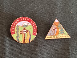 2 db Borsod szép útjain turista jelvény (N0006)