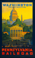 Pennsylvania railroad - USA - vonat társaság  reklám plakát, poszter