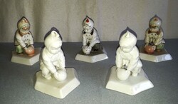 5 db. Zsolnay / Sinkó figura, szobor.