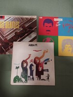 3 db bakelit lemez csomag ( Abba, Queen, Beatles)