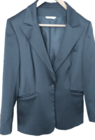 George szatén fényes fekete blézer