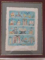 Ef Zámbó István - Új magyar népművészet (nyílt levél) - 48x60 - EBP, merített papír