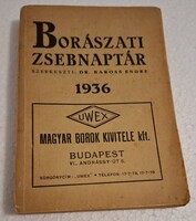 Borászati zsebnaptár 1936. könyv