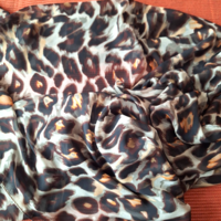 Párduc mintás selyem kendő  stóla, sál ( nagy)