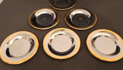 6 db Zepter nemesacél boros poháralátét 24K art deco készlet