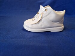 Aquincumi porcelán baba cipő kiscipő fehér arany