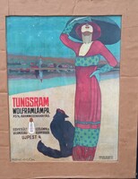 ANTIK TUNGSRAM REKLÁM REPRO PLAKÁT