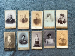 10 CDV fotó budapest műtermekből. Ár egyben: 10.000 forint