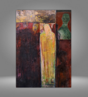 1 FT-RÓL! Modern remekmű: Jézus az emberek között, 70x50 cm - nincs minimálár! Expresszív, szakrális