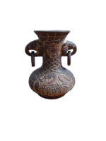 Keràmia Vàza - Elefànt Fogantyús Kígyós Törzsi Motívumos