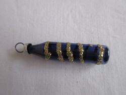 RÉGI, KICSI BOROS PALACK, ÜVEG  KARÁCSONYFA DÍSZ. ALKUKÉPES!