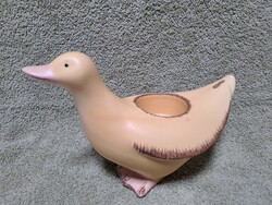 Sárga kacsa alakú kerámia Partylite mécsestartó, dísztárgy