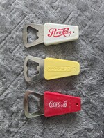 3db régi retro üditő nyitó, sörnyitó, Coca Cola, Pepsi, Olympos