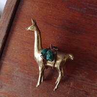 7cm-es réz láma szobor