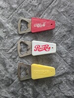 3db régi retro üditő nyitó, sörnyitó, Coca Cola, Pepsi, Olympos