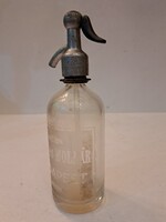 Antique, 2 dl Back and Molnár Budapest soda bottle rarity