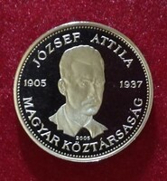 2005 évi József Attila 10 Forint Tükörveret.