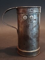 Antik hitelesített vaslemez 1/4 L-es kocsmai mérőpohár, italmérce 1883.