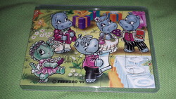Retro gyűjthető KINDER SURPRISE mini puzzle -HAPPY HYPPOS-GYŰJTŐI TARTÓBAN -10X7cm a képek szerint 6