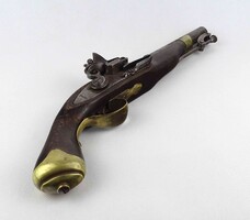 1Y474 Antik XIX. századi jelzett angol kovás pisztoly