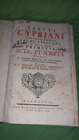1761. Joanne Baptista Prileszky - SZENT CIPRIÁN KARTHAGÓI PÜSPÖK élete ANTIK KÖNYV a képek szerint