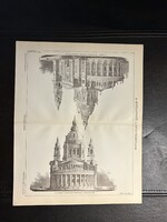 A budapesti Lipót-Templom - Eredeti Pallas Nagy Lexikon nyomat