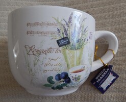 Queen Isabell angol stílusú virágos levendulás bögre karton dobozban újszerű állapotú