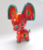 Trentham Devon piros kerámia elefánt