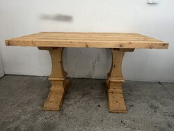 Étkező asztal tömör 100 éves fából, viaszolt