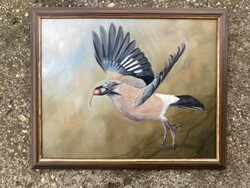 Repülő szajkó olajfestmény