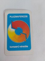 MAGYAR VÖRÖSKERESZT kártyanaptár 1983 - PLAZMAFEREZIS korszerű véradás