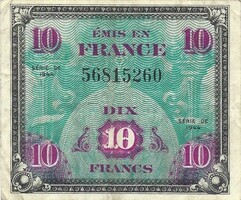 10 frank francs 1944 Franciaország katonai military 3.