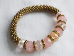 Karkötő , mű gyöngyök , bizsu , 16 cm a belső átmérő , gumis