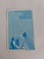 MAGYAR HONVÉDELMI SZÖVETSÉG kártyanaptár 1982 Rádiós