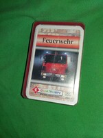 1998.Extrém ritka Berlin kártyagyáras TŰZOLTÓ autós kvartett dobozával hiánytalanul a képek szerint