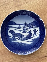 Royal Copenhagen 1986 karácsonyi falitányér
