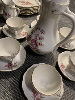 Aquincum aranyozott porcelán 21 db.6 személyes teás, kávés + desszertes készlet