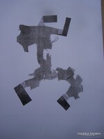 Bogdándy Zoltán Szultán (1953-): Osonó, 2001. Litográfia, papír, jelzett