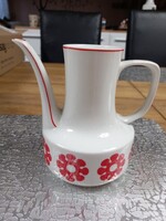 Hollóházi porcelán kávé kiöntő , fedél nélkül SÉRÜLT