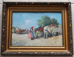 Gutaházy Német Gyula olajfestmény