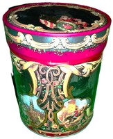 1989. Nürnberg E.OTTO SCHMIDT sütis jelenetes díszdoboz ritka fém lemez 13,5x11,5cm a képek szerint