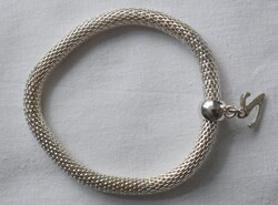 Karkötő , fém , Z , bizsu , 16 cm a belső átmérő , gumis