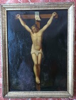 Antik festmény - A keresztrefeszített Jézus