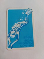 MAGYAR HONVÉDELMI SZÖVETSÉG kártyanaptár 1982 Búvár