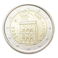 San Marino,2 euro 2002 aUNC+ ötvözet