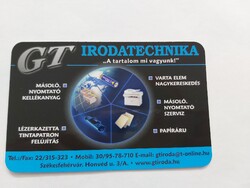 GT IRODATECHNIKA Székesfehérvár kártyanaptár 2023