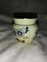 Búzavirág mintás Zsolnay mini kaspó    R