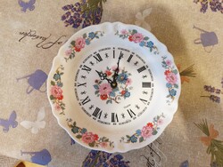 Vintage Vedette falióra – Francia Limoges-i porcelán, virágmintás