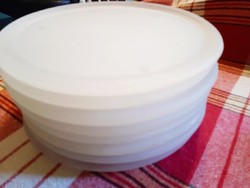 8 piece cream colored glass coasters