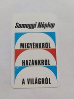 Somogyi Néplap kártyanaptár 1976
